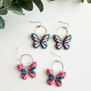 Colorful Butterly Earrings |Clay Earrings| Earrings| Butterfly Earrings| Statement Earrings| Earrings| Nature Earrings