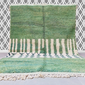 Costum Moroccan green Rug , Authentic Moroccan rug,Berber carpet, Genuine Wool rug, Handmade rug, Area rug, Tapis berbere,