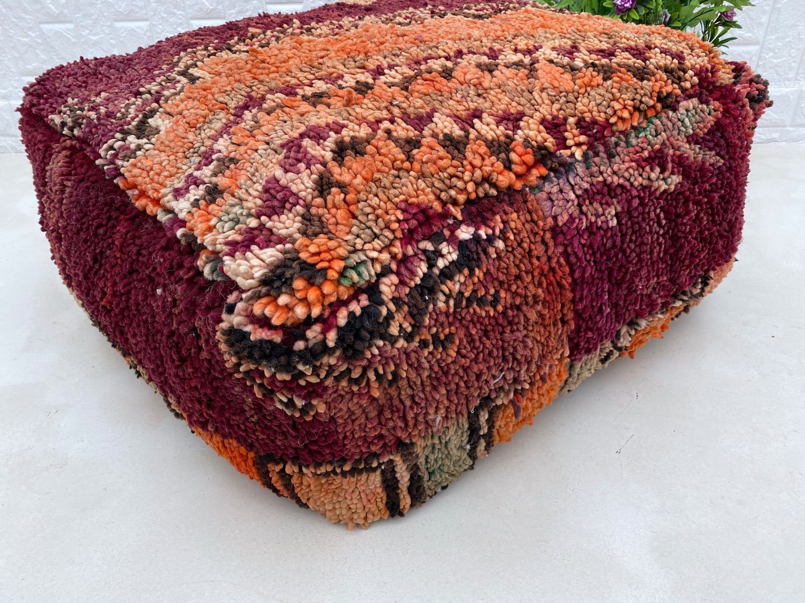 Vintage Floor Cushion Moroccan Pouf Wool Moroccan Cushion Etsy — free download
