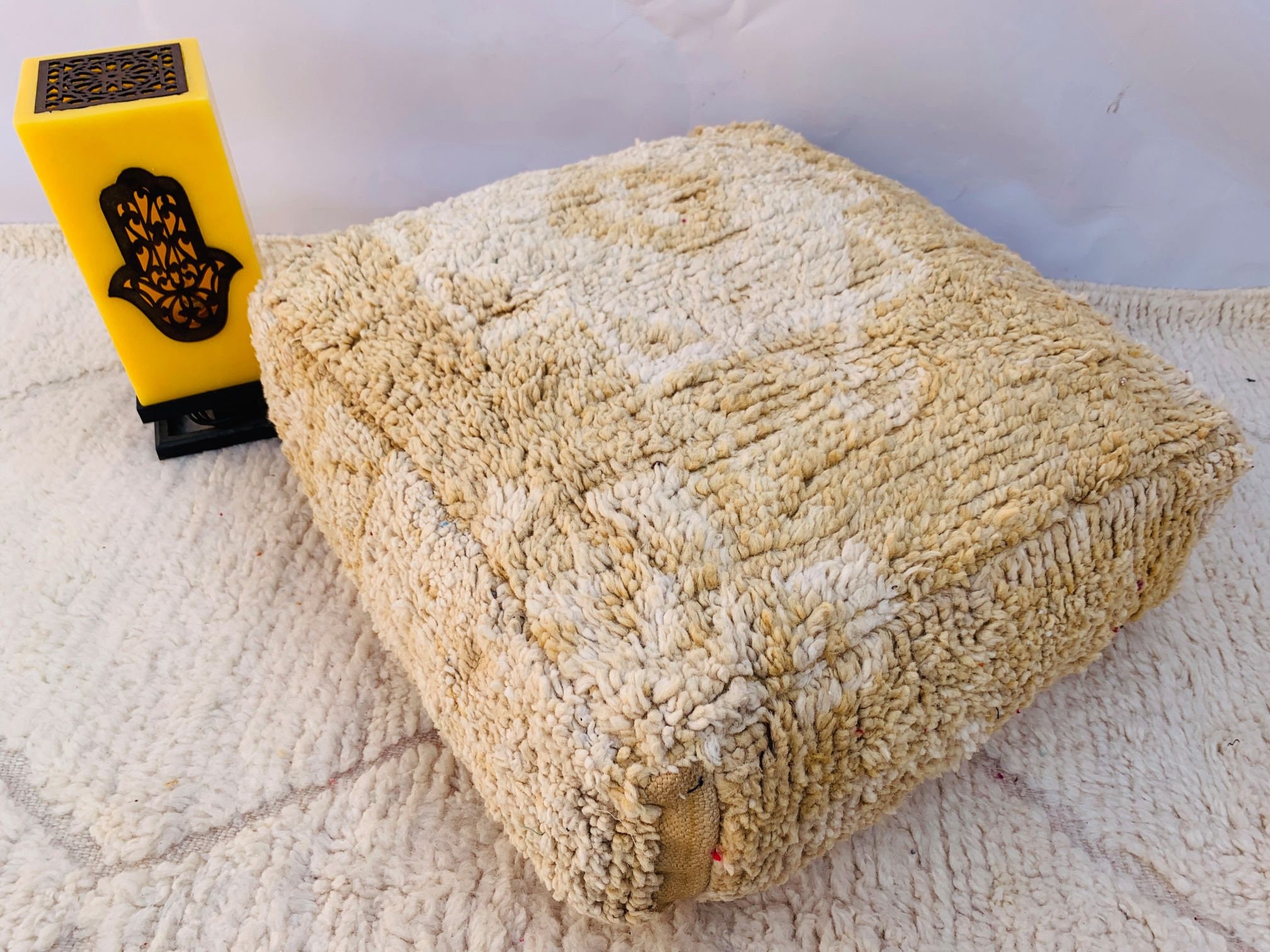 Cojín de suelo cuadrado marroquí puf boujaad Cojín de | Etsy