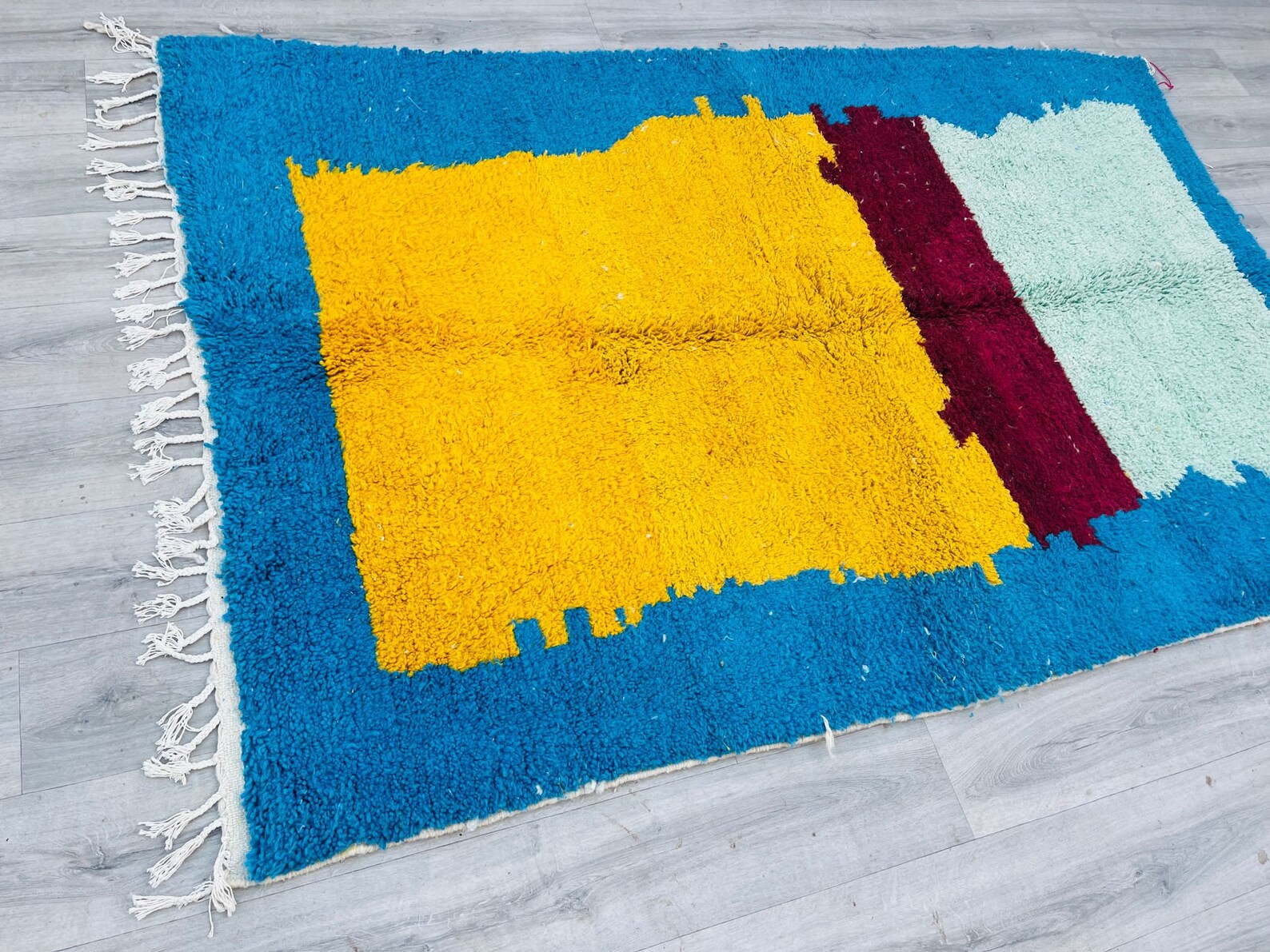 Berber Moroccan Rug 5X8 Moroccan Green Rug Beni Ourain Rugs Etsy