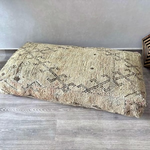Large Moroccan Kilim Pouf, Vintage Moroccan Floor Cushion, Vintage Kilim Pouf, Ottoman Kilim Pouf , Floor Pillows,floor cushion (UNSTUFFED)