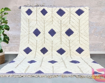 Beni ourain Custom Moroccan rug - Berber Beni ourain rug - Wool area rug - Handmade rug - Moroccan area rug - Morocco rug
