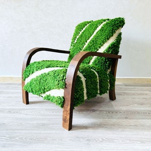 Mid Century Moroccan Armchair, Accent chairs, comfy Wooden armchair for living room, lounge chair, Moroccan armchair, custom handmade chair
