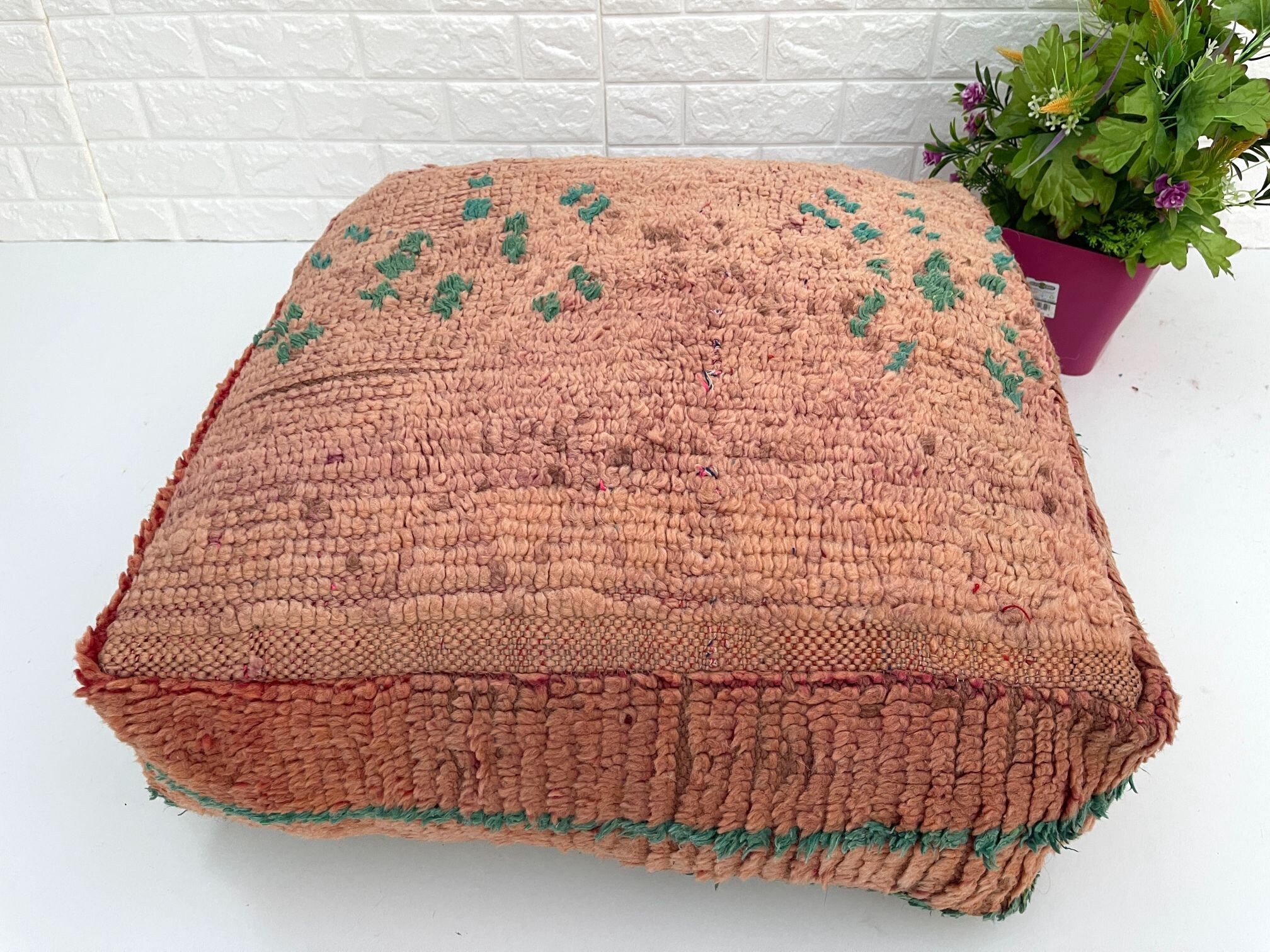 Vintage Kilim Pouf Made of Moroccan Rug Kilim Pillows Etsy