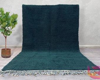 Moroccan rug dark green , Green Beni ourain rug, Berber carpet, Genuine Wool rug, Handmade rug, Beni ourain style, Area rug, Tapis berbere