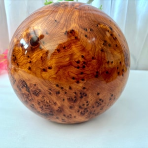 Pebble box Wooden jewelry box 9&quot;x9&quot;, Large wood jewelry round Box, gift jewelry pebble box,storage box gold thuya box handmade