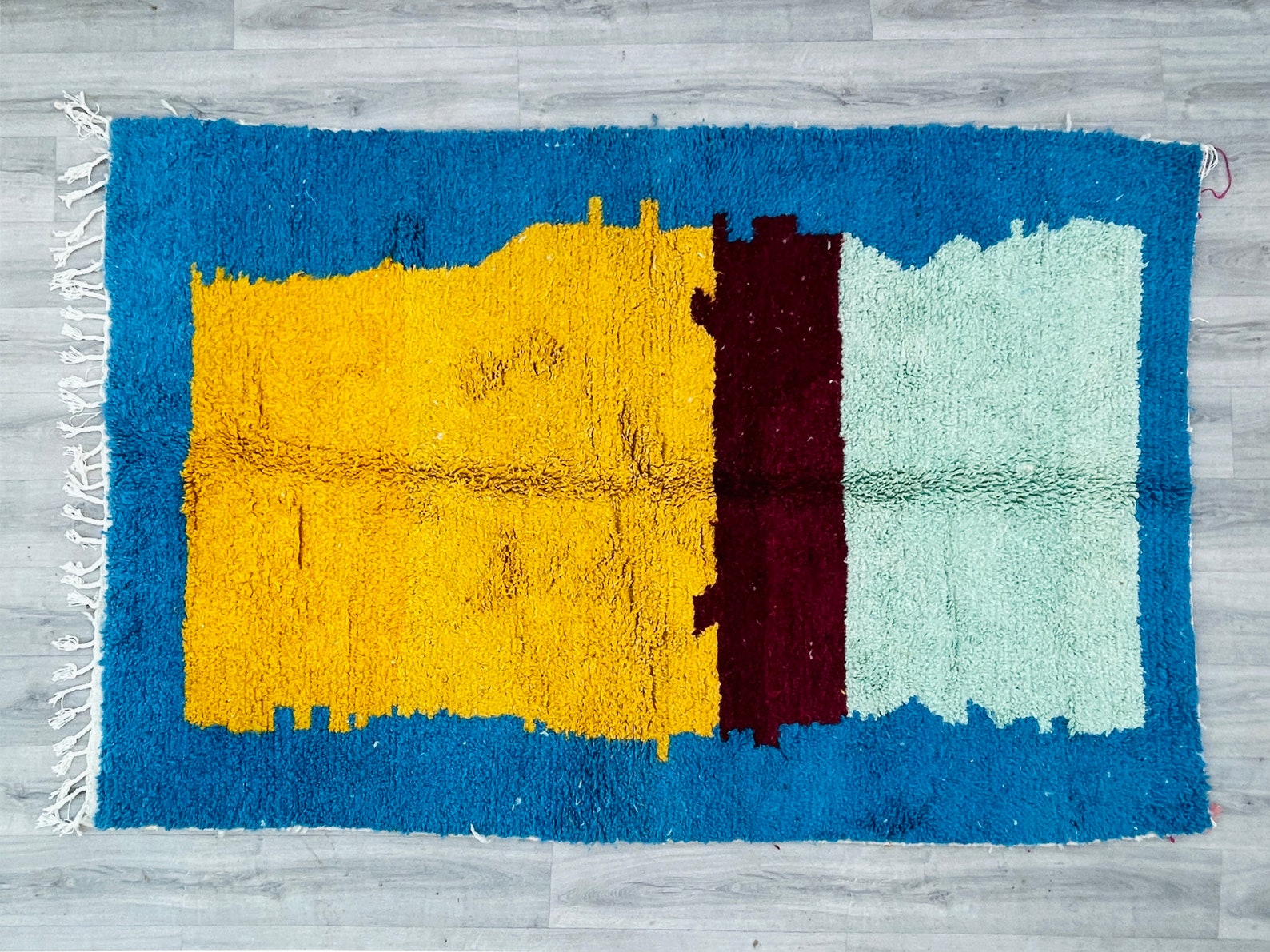 Berber Moroccan Rug 5X8 Moroccan Green Rug Beni Ourain Rugs Etsy