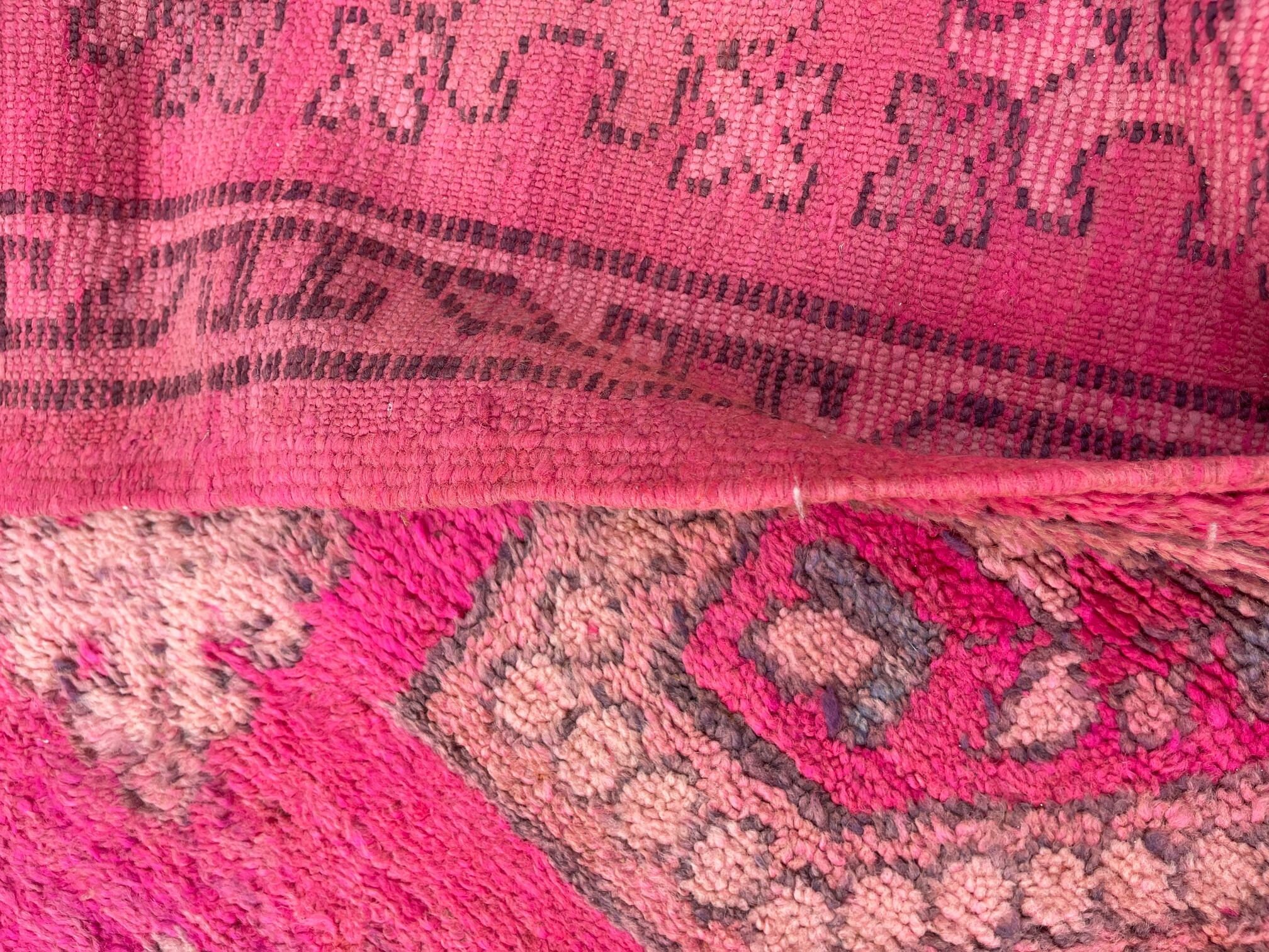 Pink Arabic Rug Stunning Pink Vintage 6.3 FT X 12.8 FT Moroccan Rug - Berber Rug - Area ...