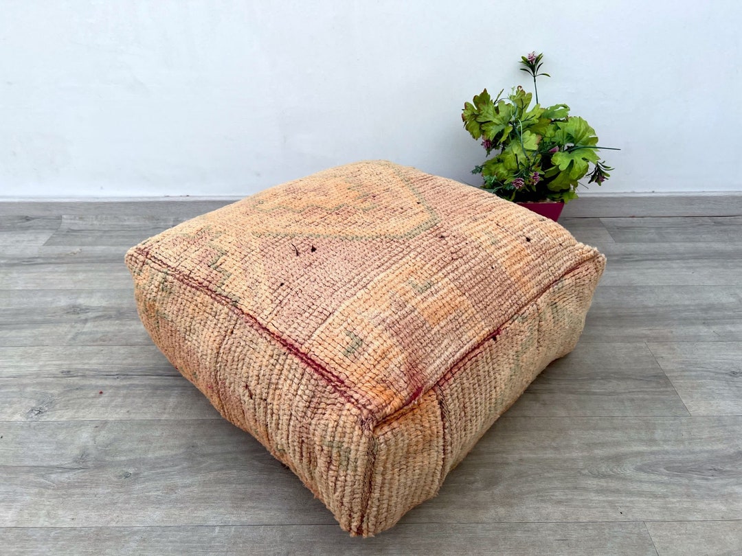 Moroccan Floor Cushion Home Decor Square Design Boujaad footstool Pouf — free download