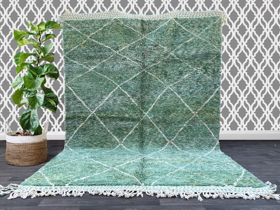 Greenarbic Rug Patterns Moroccan Rug Green - Handmade Rug - Moroccan Berber Rug - Beni Ourain ...