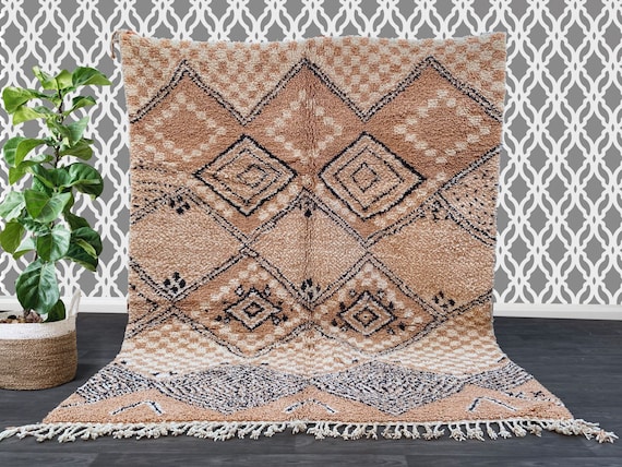 Custom Fabulous Moroccan rug - Boujad Berber -handmade unique wool carpet - Moroccan berber Rug Vintage rug Beni ouraine  rug
