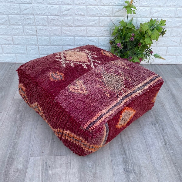 24x24 kelim quadratische ottomanische Kissenhülle Pouf - Berber Marokkanische Bodenkissen - Sitzkissen - Sessel - Sofakissen