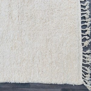Tapis Berbère Beni Ourain - Laine Beige - 6.7x9.7 FT - Fait Main - Maroc