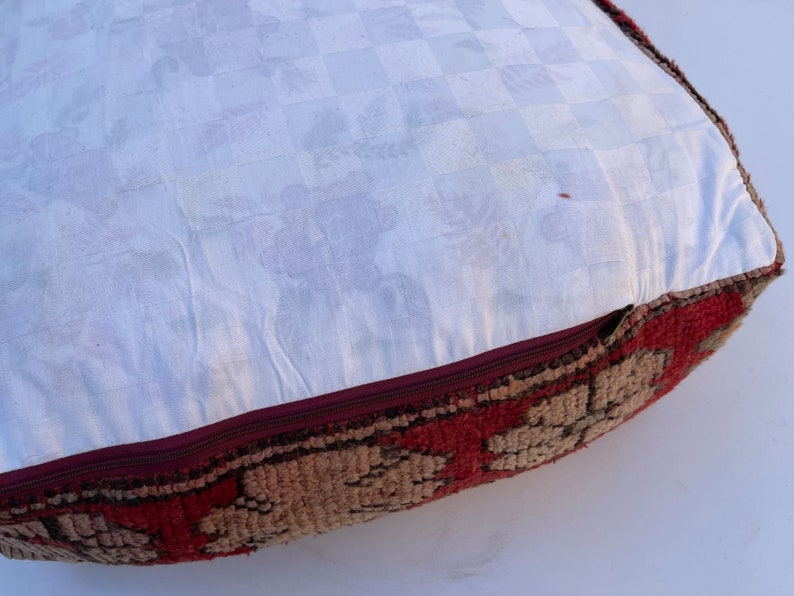 Vintage Moroccan Pouf Moroccan Boujaad Pouf Floor Cushion Floor Pillow Moroccan Pouf Floor Seating Floor Cushions Kilim Floor Pouf cever