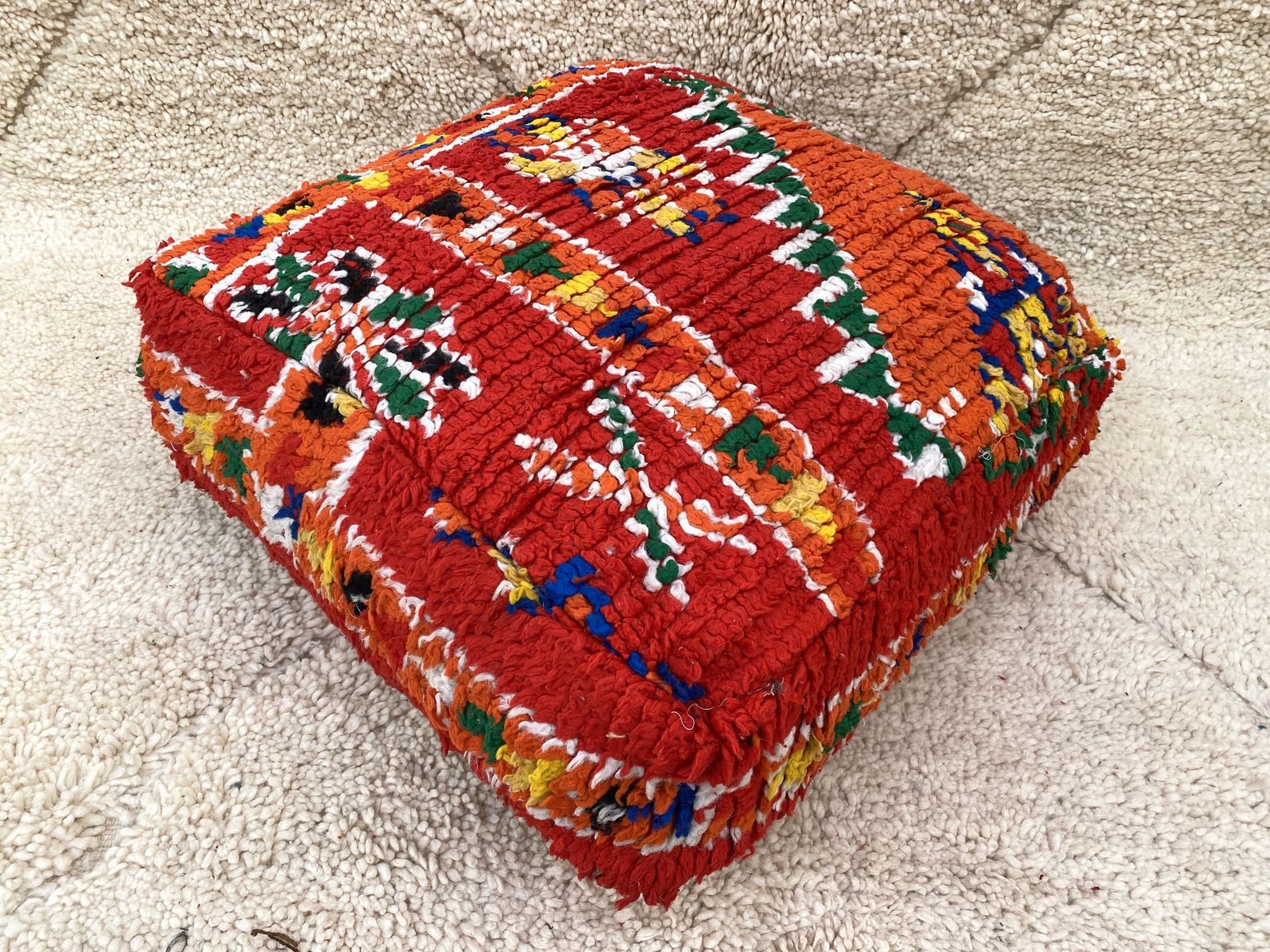 Moroccan Floor Cushion Home Decor Square Design Boujaad Etsy — free download