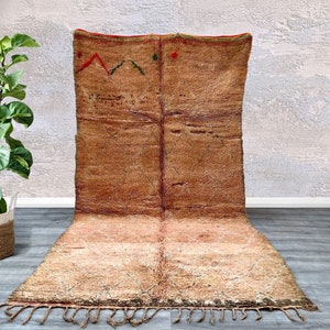 moroccan vintage boujad rug 5.3 FT x 10.1 FT - Old Authentic Handmade moroccan Rug - Old Berber carpet - Moroccan Rug 5x10