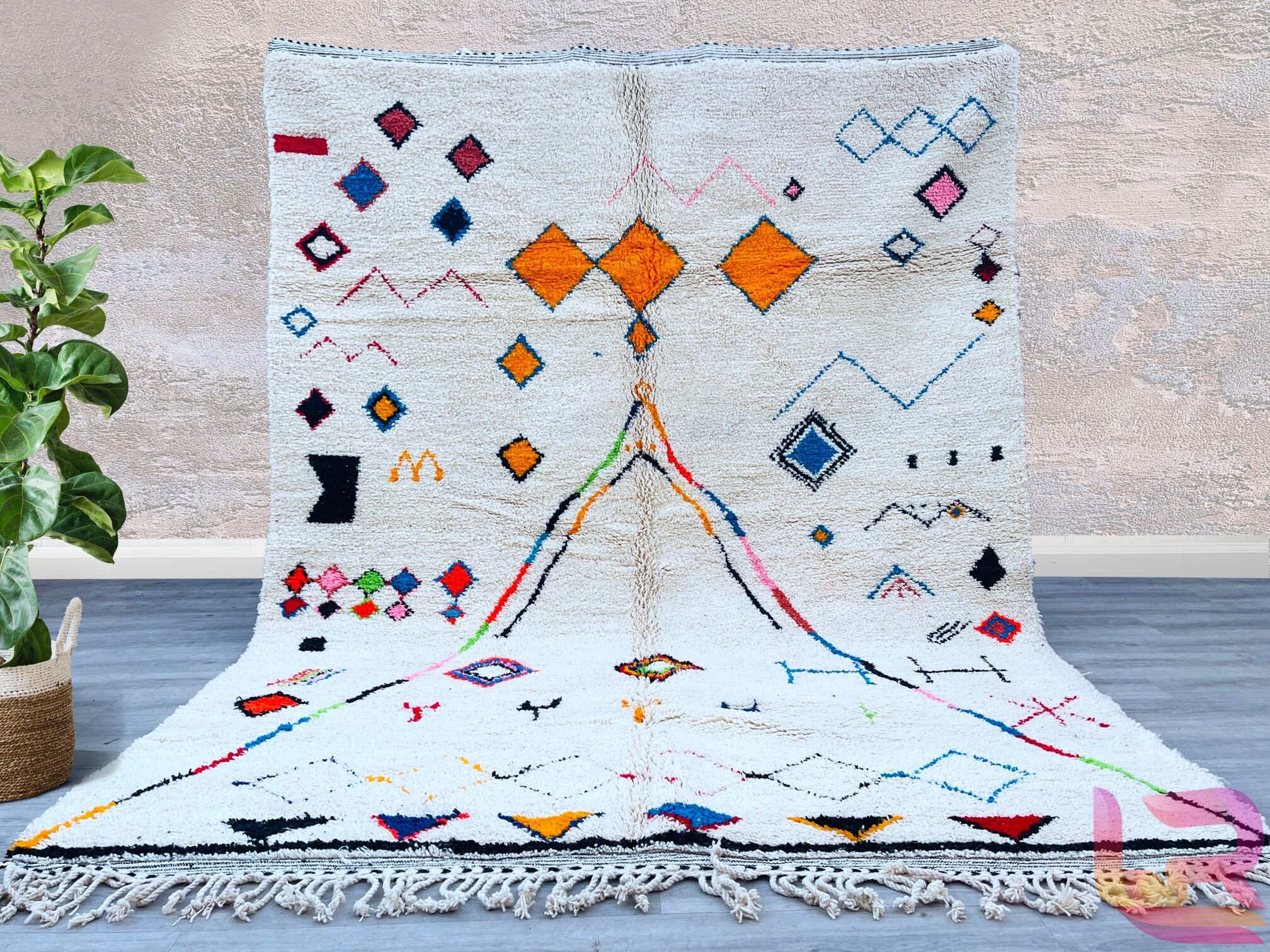 Stunning Morocco rug 8X11 - Moroccan Berber Carpet - Berber rug - Beni Ourain carpets - Area rug - Beni Ouarain 8.3 FT x 11 FT