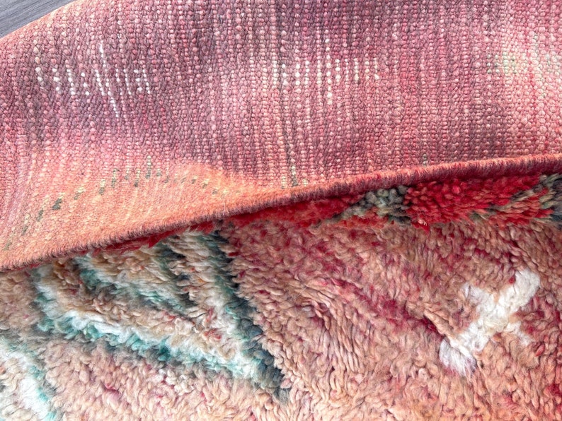 Tapete de corredor vintage, 2,9 pés x 9,1 pés, tapete azilal, tapete berbere marroquino, tapete tecido, tapete Beni Ourain, tapete de área vintage, tapete de corredor 3X9 imagem 9