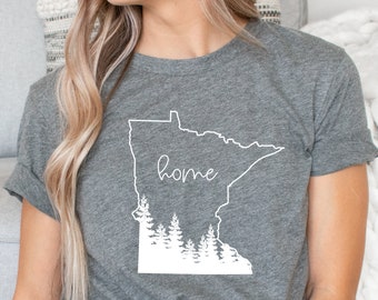 Minnesota Home Kurzarm T-Shirt, Minnesota Home T-Shirt, Liebe Minnesota Shirt, Minnesota Geschenkidee, MN Shirt, Midwest stolz t