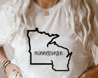 Minnesota and Wisconsin Shirt, Minnesconsin Shirt, Midwest Shirt, Minnesota Shirt, Wisconsin Shirt, Minnesota Clothing, Wisconsin Crewneck T