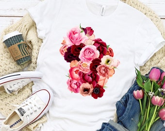 WI In Bloom Short-Sleeve Unisex T-Shirt, WI Floral T-Shirt, Spring Tee Shirt, Gift for Wisconsin Lovers, Floral Shirt, Flower Tee