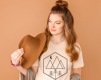Camiseta "As Montanhas Estão Chamando", Camiseta "Amante da Natureza", Camiseta de Viagem, Camiseta "Wanderlust", Camiseta de Acampamento, Camiseta de Caminhada, Camiseta de Aventura, Camiseta para Atividades ao Ar Livre