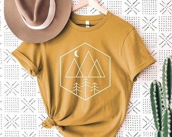Mountain Shirt, Camping Shirt Womens, Nature Shirt, Hiking Shirt, Mountain Tshirt, Mountain Lover Gifts, Mountain Tee, Outdoorsy Shirts