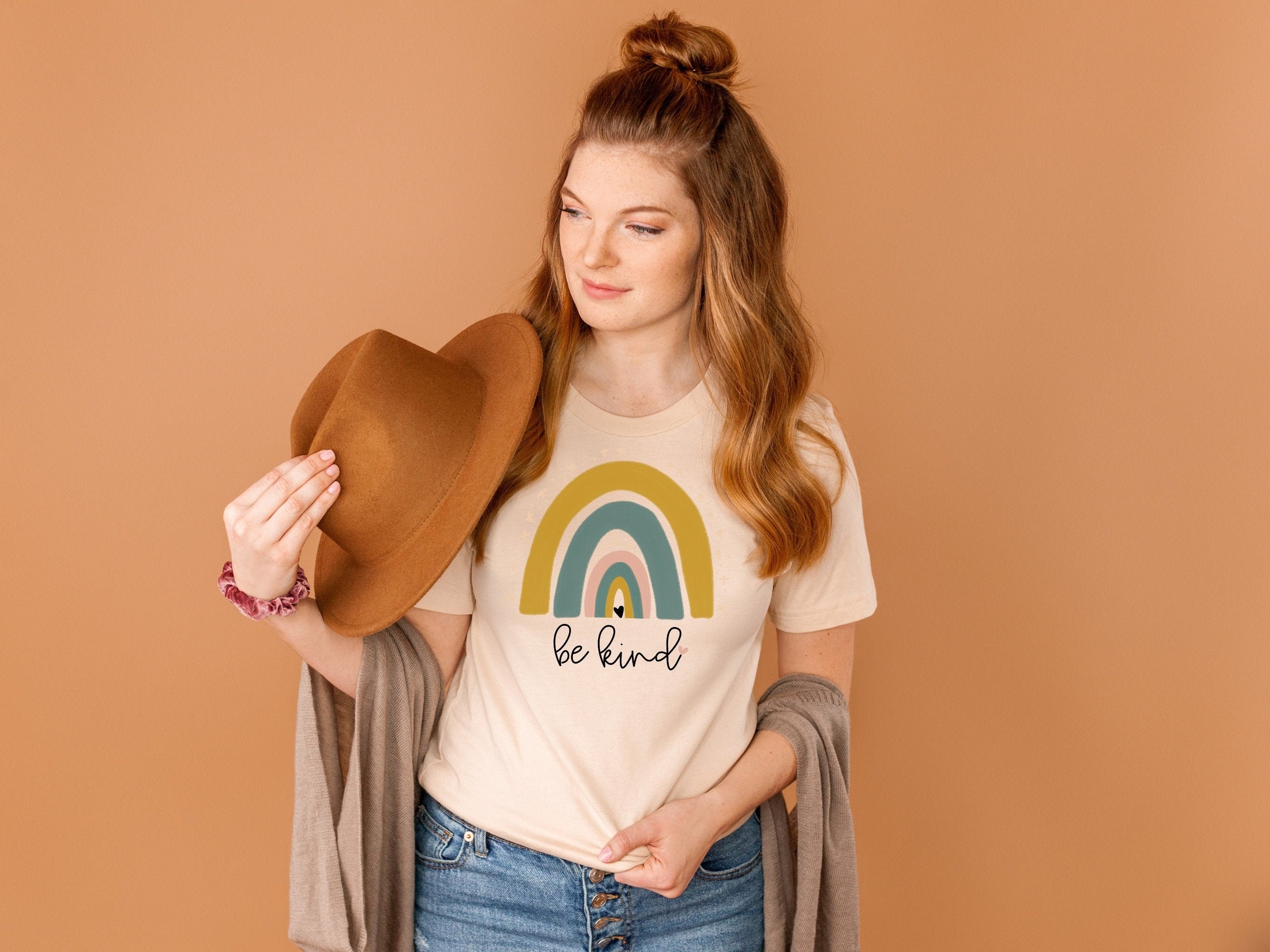 Be Kind Short-Sleeve Women's T-Shirt, Be Kind Rainbow Shirt, Be Kind Tee, Inspirational shirt, Kindness shirt, Cute rainbow Shirt