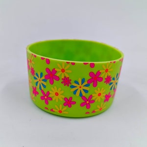 Neon Floral silicone tumbler  boot
