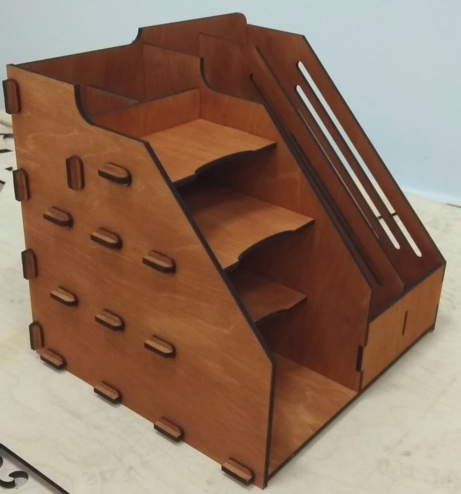 Wood Desktop Organizer Office Storage for 6 mm wood NO Etsy