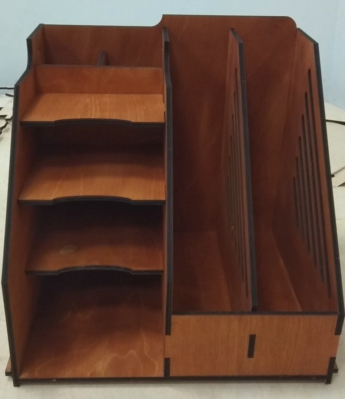 Wood Desktop Organizer Office Storage for 6 mm wood NO Etsy