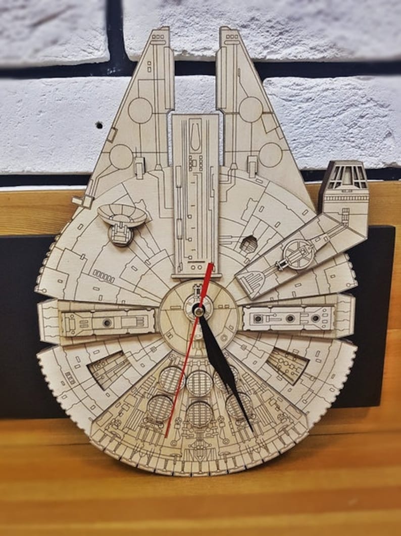 Wall Clock Millennium Falcon DXF file for Laser Cut and CNC Etsy