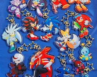 Speed Hedgehog Glitter Charms