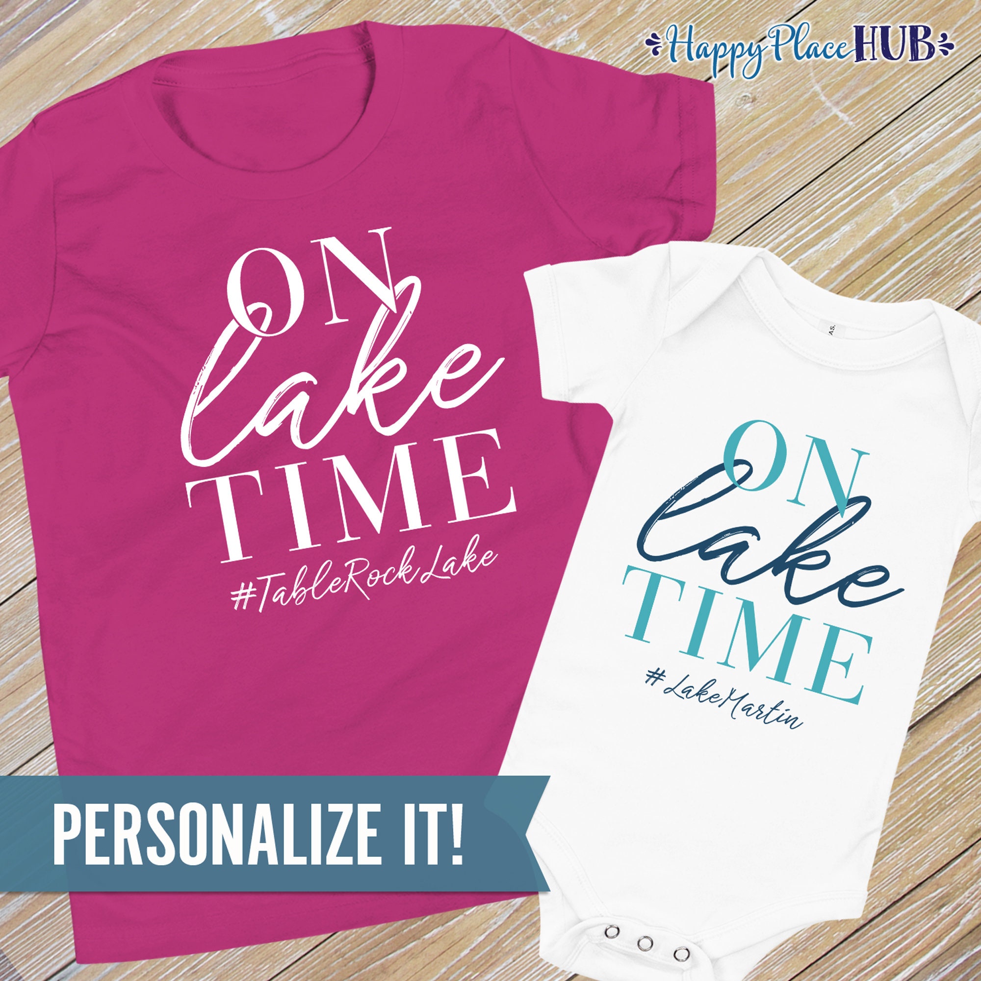 On Lake Time Custom Shirt for Baby 