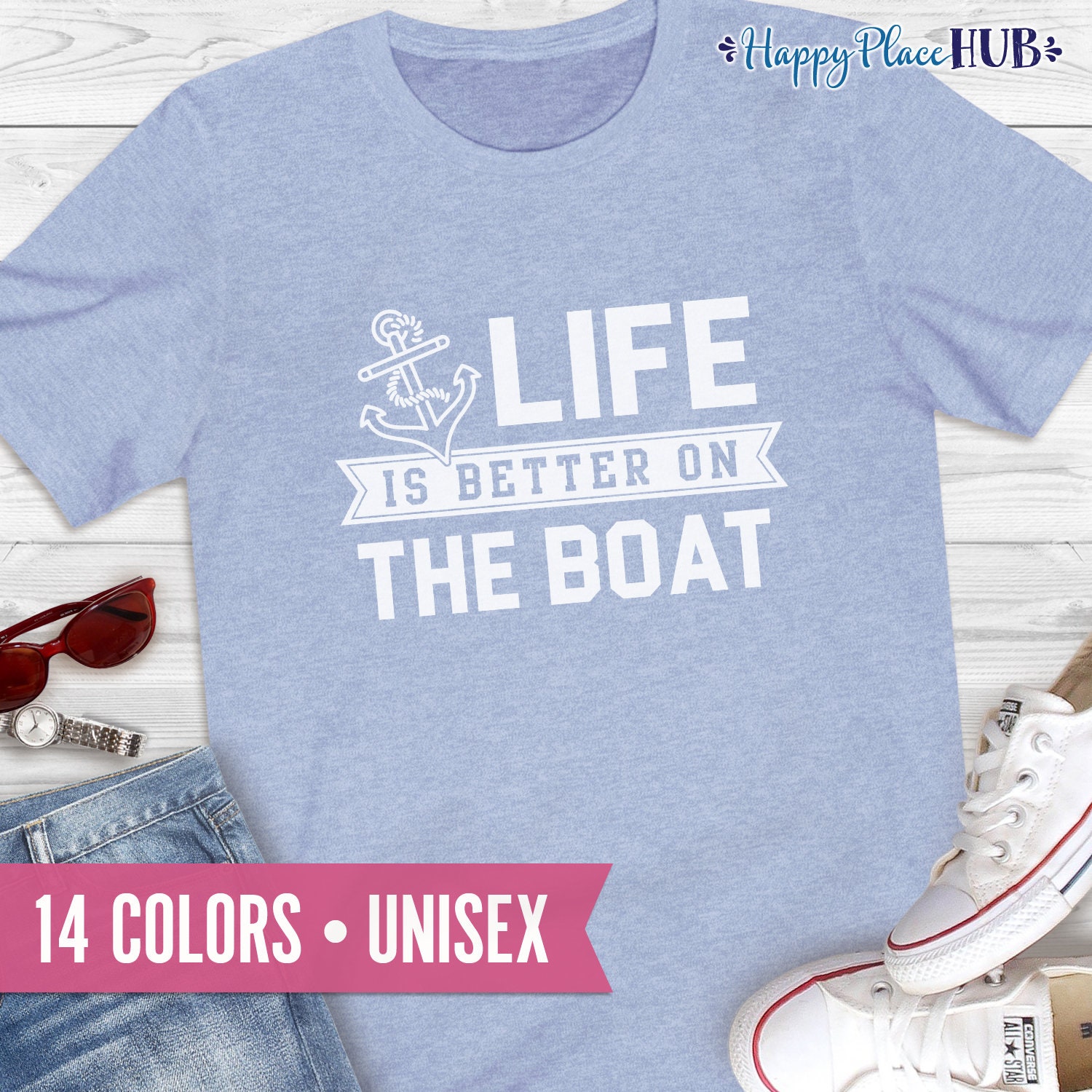 LIFE'S BETTER ON A BOAT S/S SHIRT main image 1