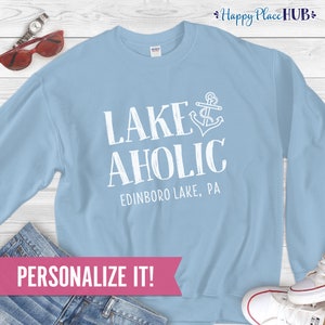 Lakeaholic See Leben Sweatshirt, Benutzerdefinierte See Shirts, lustiges See Shirt, See Mädchen, personalisierte See Geschenke, See T-Shirts, Boot Geschenk, See Bum