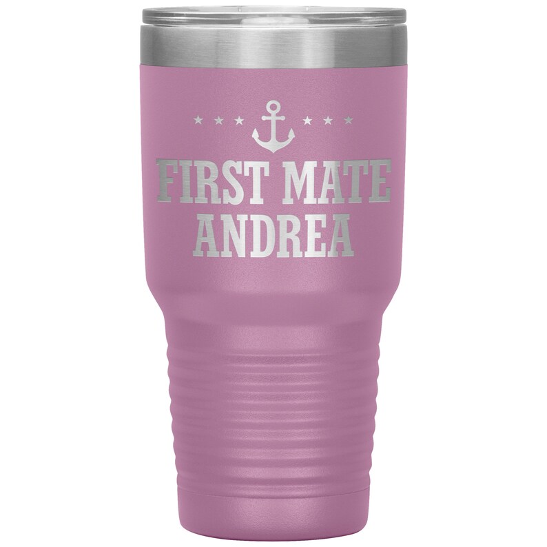 Personalized Captain and First Mate Gift, Custom Boat Tumbler Cup 30 oz, Lake Vacation Travel Mug, Lake Gift for Men, Women, Couple, Parents image 9