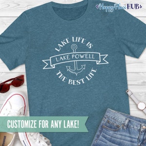 Custom Lake Life is Best Life Shirt, Custom Lake Shirt for Women, Lake Graphic Tee, Lake House Gifts, Boating Shirt, Lake Vacation Tshirt