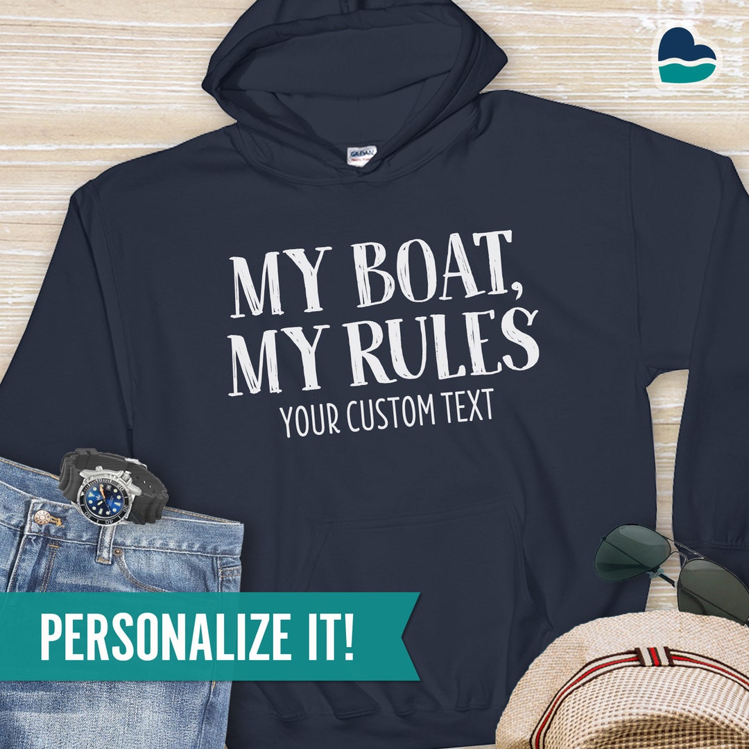 Funny Lake Life Hoodie for Boat Captain Pontoon Rules Etsy
