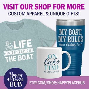 Personalized Captain and First Mate Gift, Custom Boat Tumbler Cup 30 oz, Lake Vacation Travel Mug, Lake Gift for Men, Women, Couple, Parents image 5