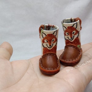 Bottes pour poupée,Chaussures pour poupée,Jaune Lati,Chaussures Holala,Chaussures pour poupée BJD Pukifee,Obitsu24,Poupée Blythe.(Taille 3,5 cm x 2 cm.)