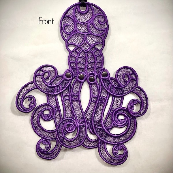 Octopus Ornament Movable Tentacles Hockey Inspired, Red Wings Inspired, Al The Octopus Inspired, SteamPunk Gothic