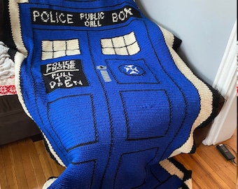 Dr. Who tardis blanket