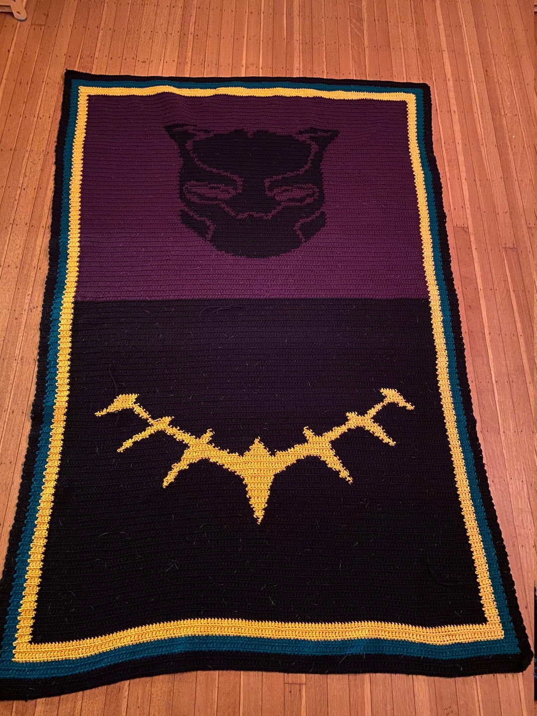 Black Panther Throw/single Blanket Etsy