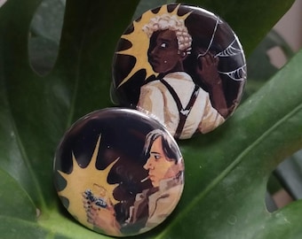 the magnus archives 44mm pin badges