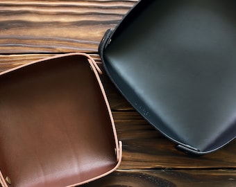 Plateau de rangement en cuir pliable, organiseur de bureau, espace de rangement pour la décoration intérieure