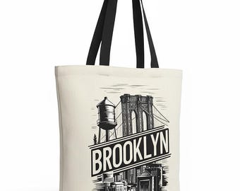 Sac fourre-tout en toile de coton Brooklyn Bridge, DUMBO Street Art Design par Rapp