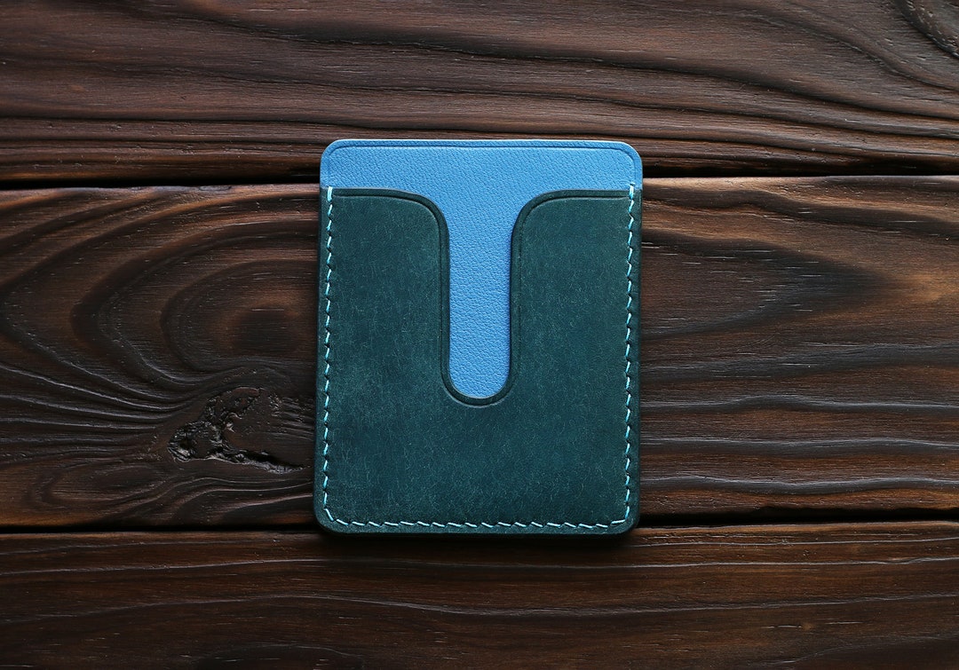 Leather Cash Metro Card Holder 3 Pockets, Minimalist Leather Slim
