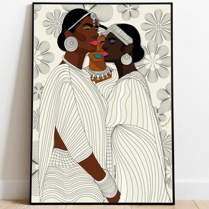 Flourish Reimagined No. 1 – Abstract Indian Pop Art Painting, Colorful Original Line Art
